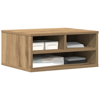 Supporto per Stampante Rovere Artigianale 49x40x22,5 cm Legno Ingegnerizzato