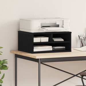 Supporto per Stampante Nero Rovere 49x40x22,5 cm Legno Ingegnerizzato