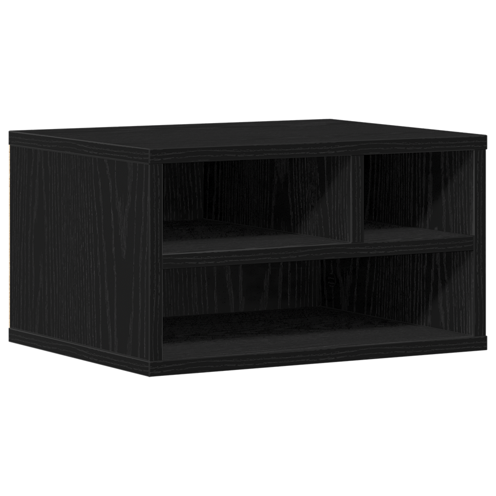 Supporto per Stampante Nero Rovere 40x32x22,5 cm Legno Ingegnerizzato