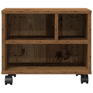 Supporto per Stampante con Ruote Legno Vecchio 41x32x33,5 cm