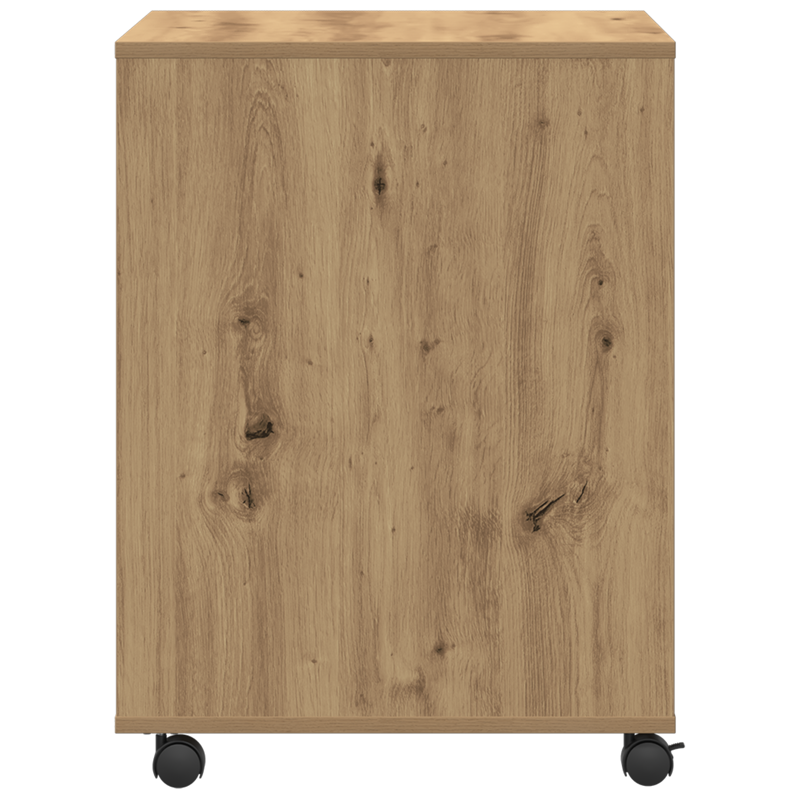 Supporto per Stampante con Ruote Rovere Artigianale 60x50x67 cm