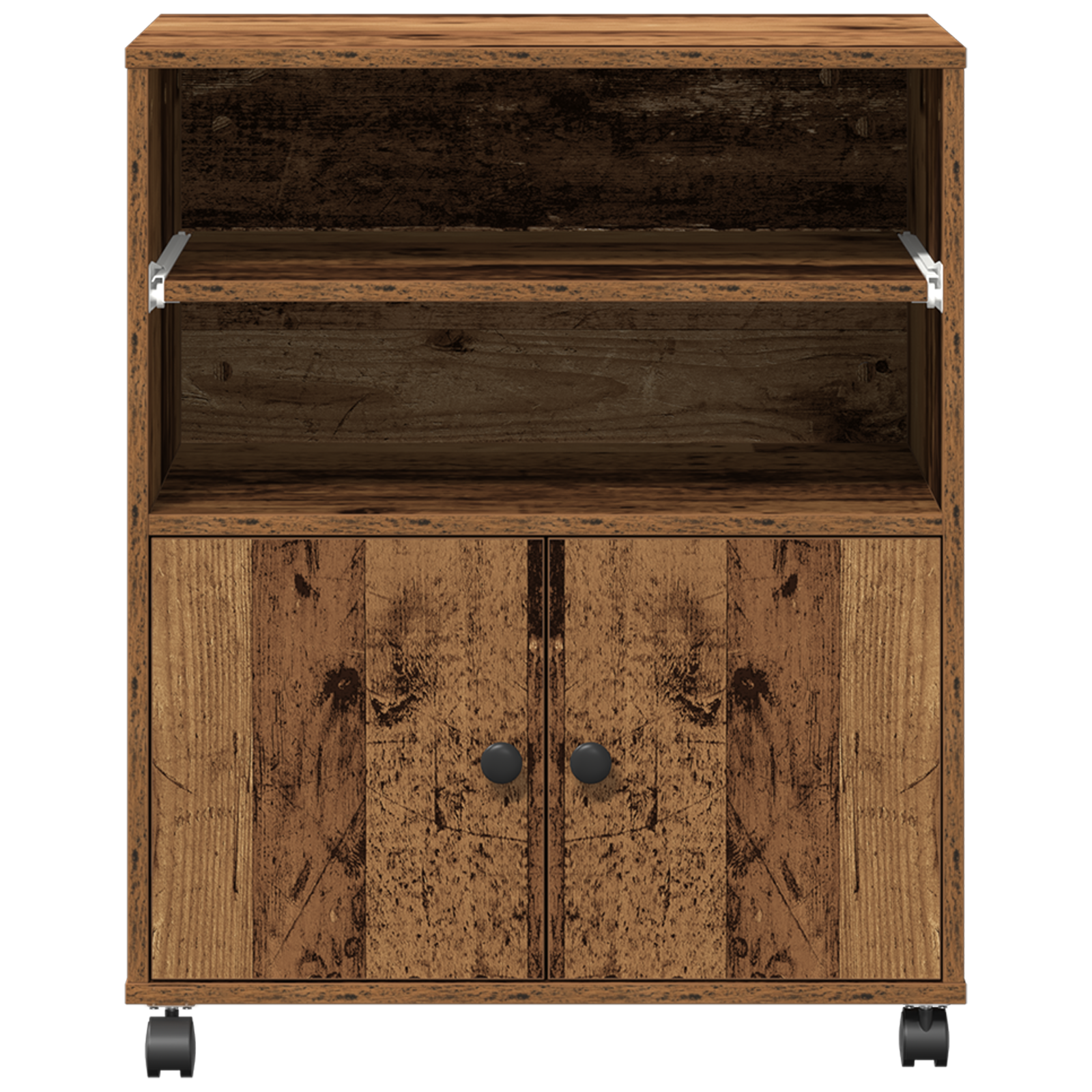 Supporto per Stampante con Ruote Legno Vecchio 60x48x74 cm