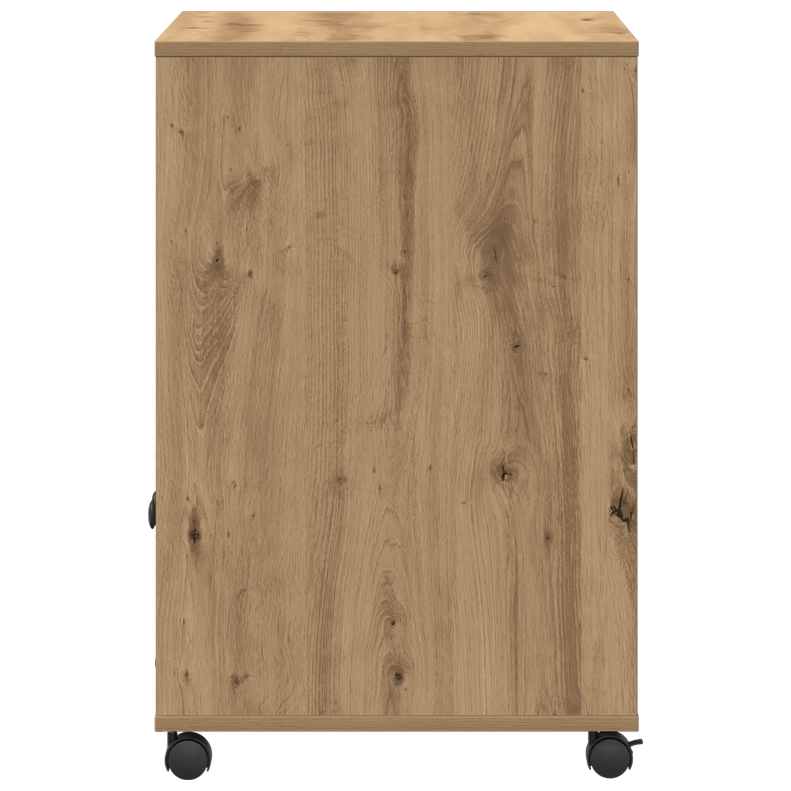 Supporto per Stampante con Ruote Rovere Artigianale 60x48x74 cm