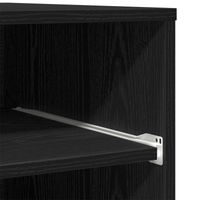 Supporto per stampante con ruote in rovere nero 60x48x74 cm