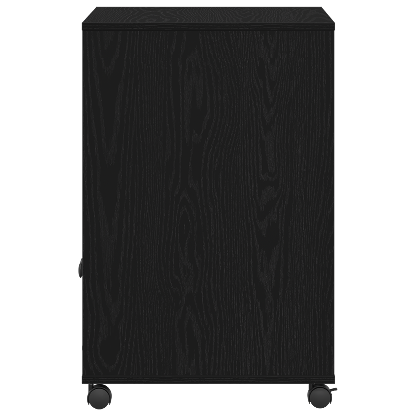 Supporto per stampante con ruote in rovere nero 60x48x74 cm