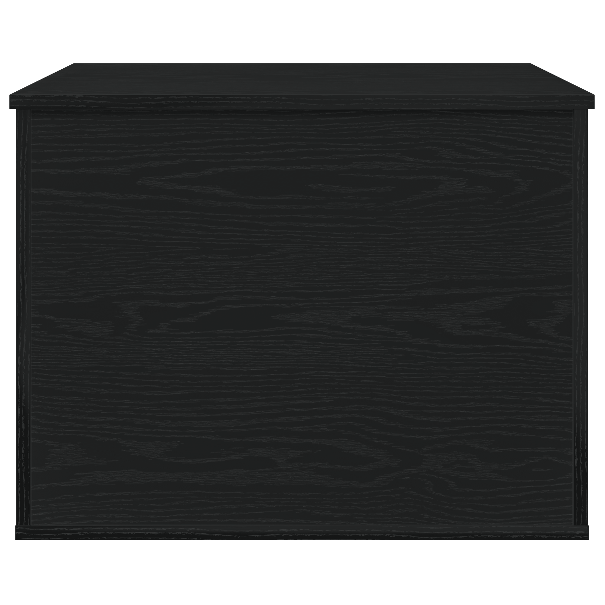 Scatola di Stoccaggio  con Coperchio Nero Rovere 60x42x46 cm Legno Ingegnerizzato