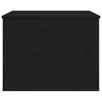 Scatola di Stoccaggio  con Coperchio Nero Rovere 60x42x46 cm Legno Ingegnerizzato