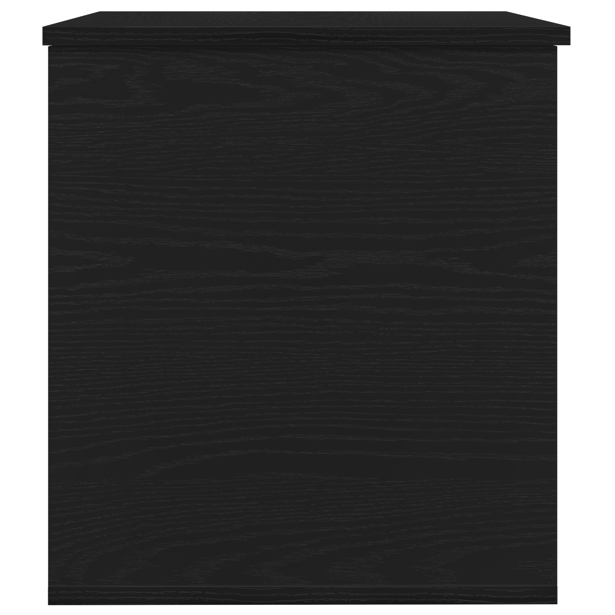 Scatola di Stoccaggio  con Coperchio Nero Rovere 60x42x46 cm Legno Ingegnerizzato