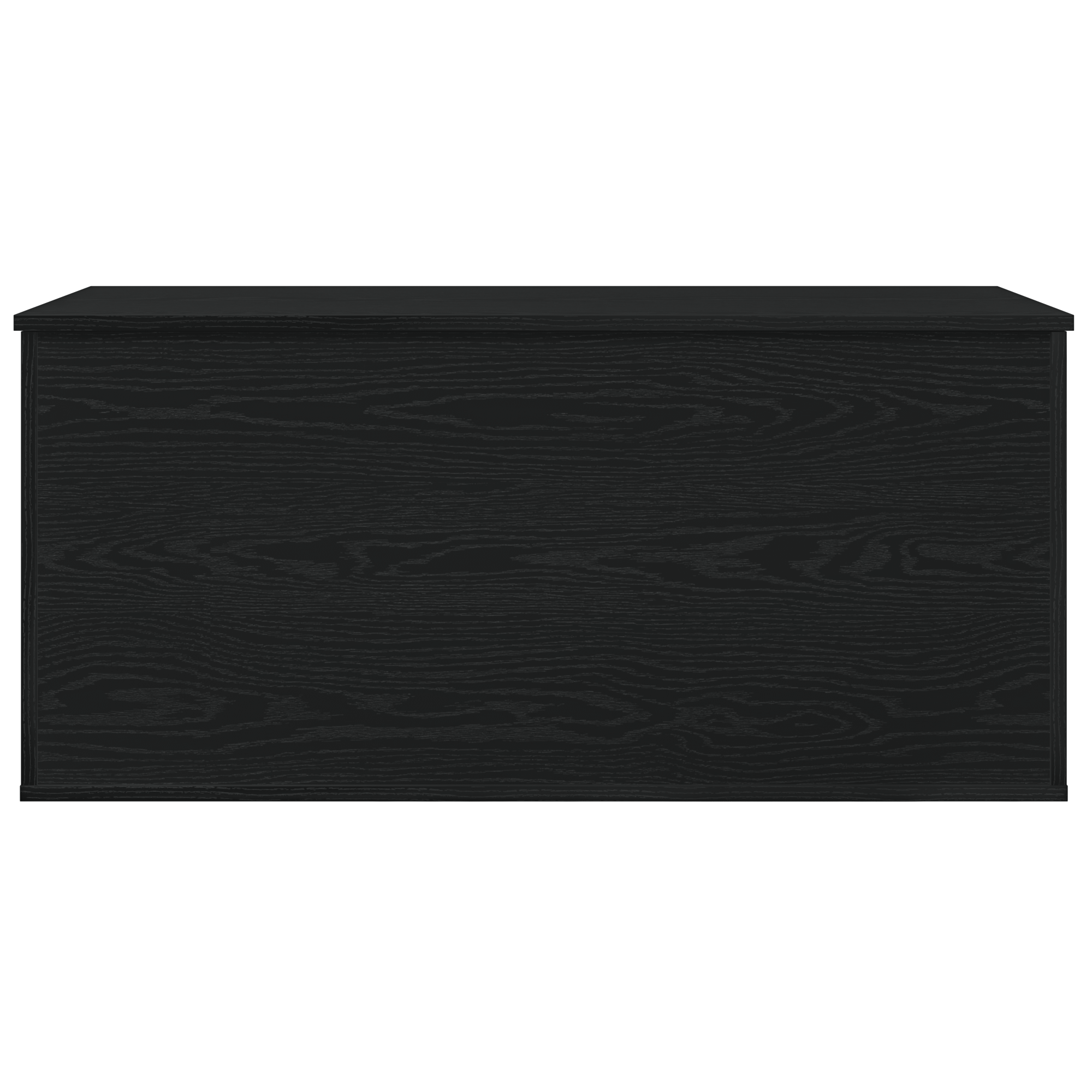 Scatola di stoccaggio  con coperchio in rovere nero 100x42x46 cm in legno ingegnerizzato