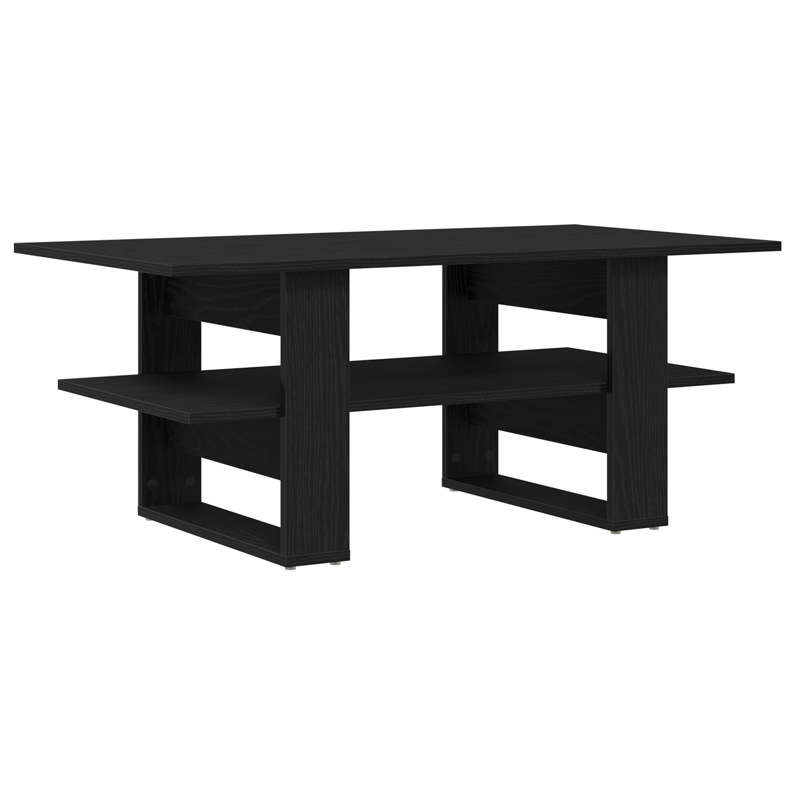Tavolino da caffè vitaXL Nero Rovere 102x55x42 cm Legno ingegnerizzato