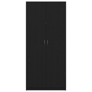 Armadio  Nero Rovere 90x52x200 cm in legno ingegnerizzato