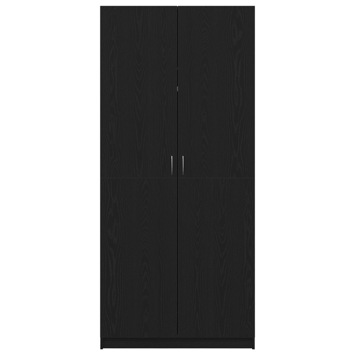 Armadio  Nero Rovere 90x52x200 cm in legno ingegnerizzato