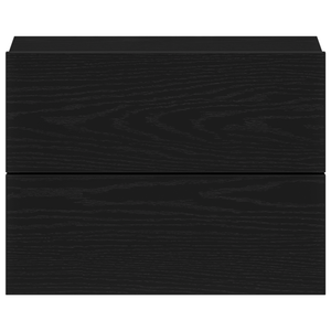 Comodino  Nero Rovere 40x30x30 cm in legno ingegnerizzato