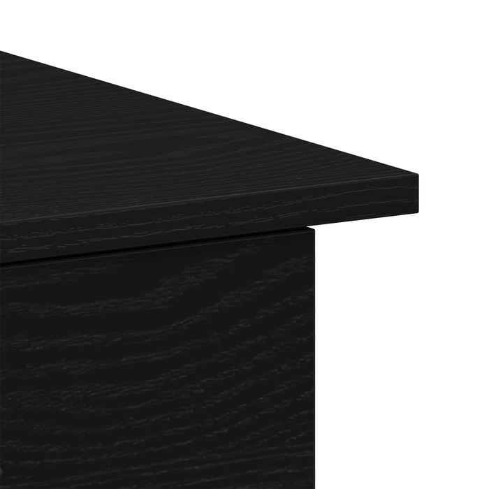 Scrivania  Nera Rovere 100x50x76 cm in Legno Ingengerizzato