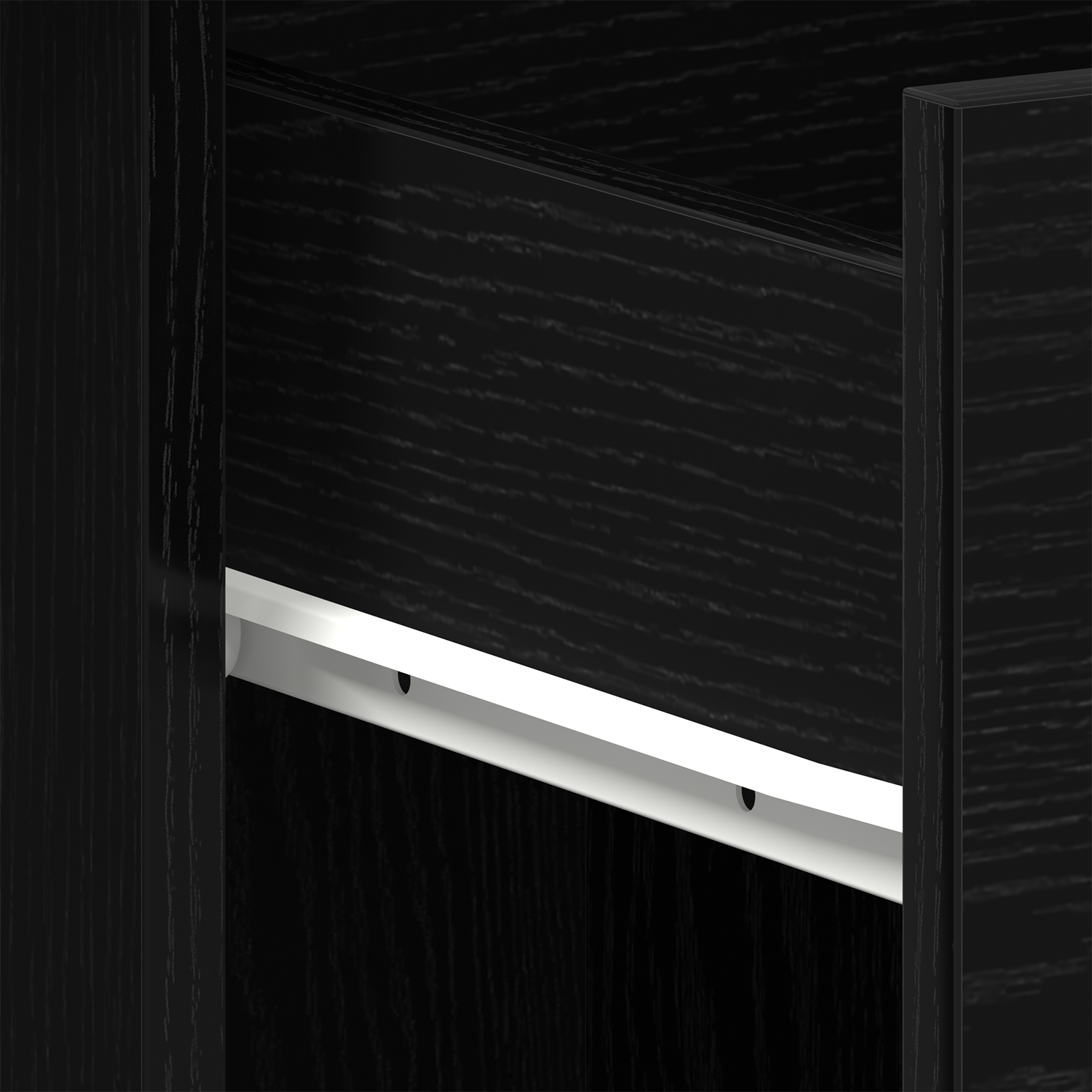 Scrivania  Nera Rovere 100x50x76 cm in Legno Ingengerizzato