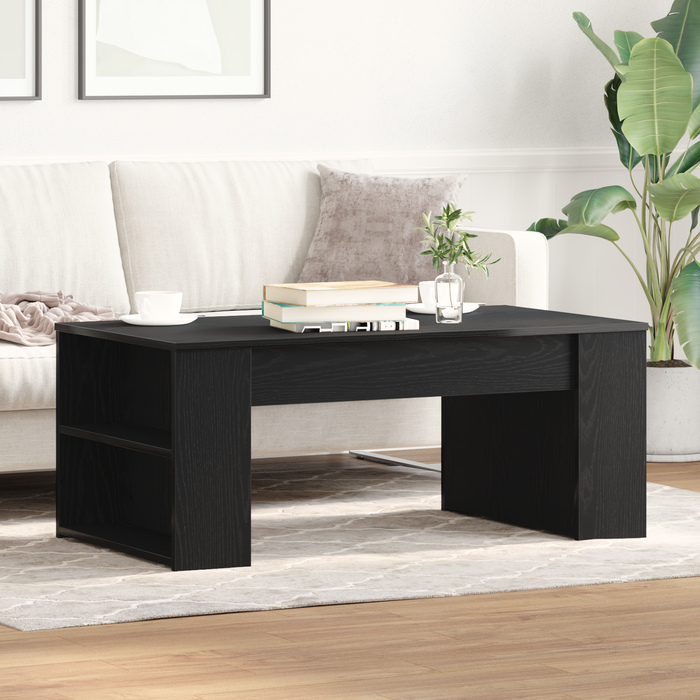 Tavolino da caffè in rovere nero 102x55x42 cm Legno ingegnerizzato