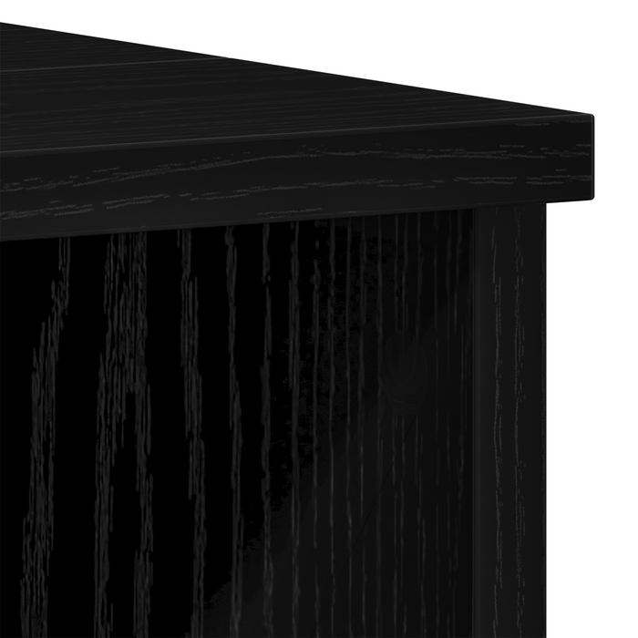 Armadio da Bagno  Nero Rovere 60x32x54 cm Legno ingegnerizzato