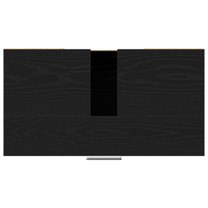 Armadio da Bagno  Nero Rovere 60x32x54 cm Legno ingegnerizzato