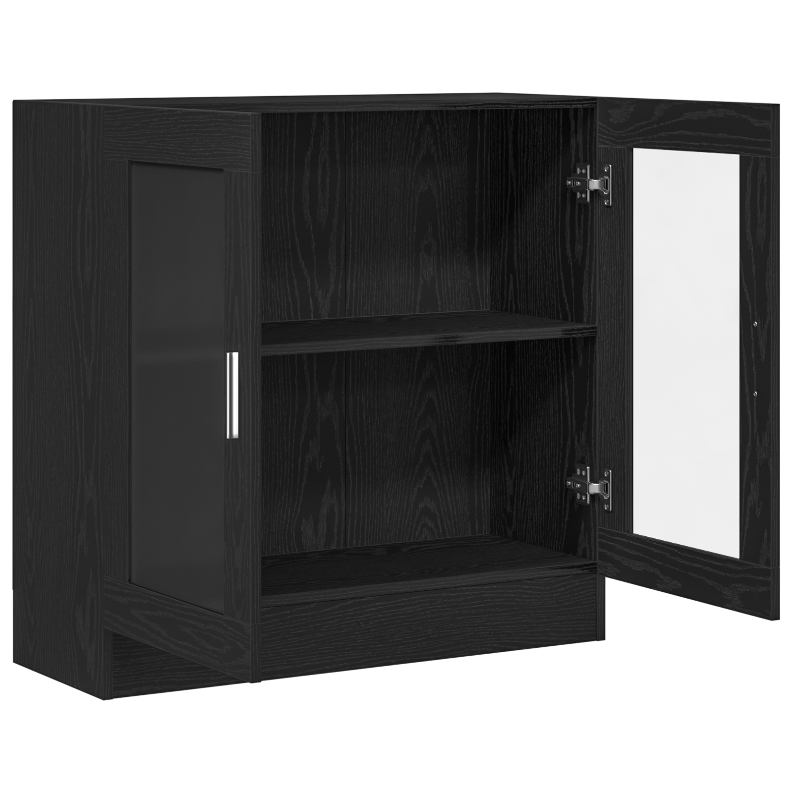 Mobile per libri  Nero Rovere 82,5x30,5x80 cm in legno ingegnerizzato