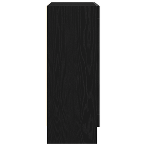 Mobile per libri  Nero Rovere 82,5x30,5x80 cm in legno ingegnerizzato