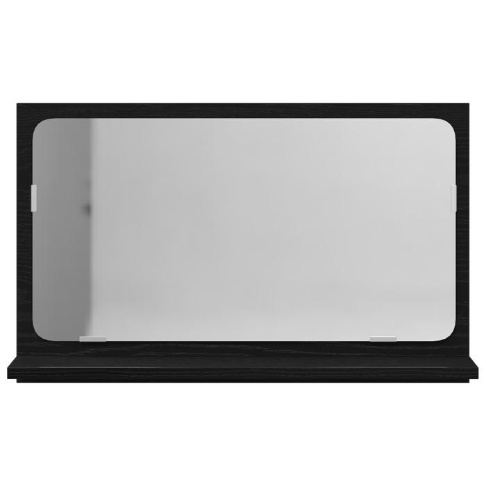 Specchio da bagno  nero rovere 60x10,5x37 cm legno ingegnerizzato