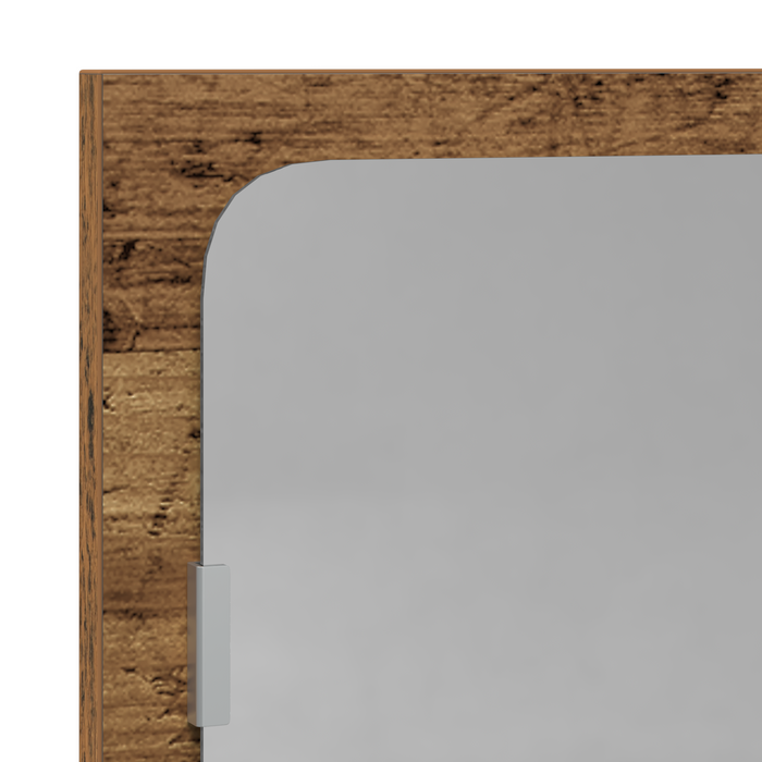 Specchio da bagno  in legno invecchiato 90x10,5x37 cm