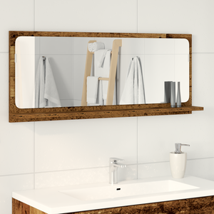 Specchio da bagno  in legno invecchiato 90x10,5x37 cm