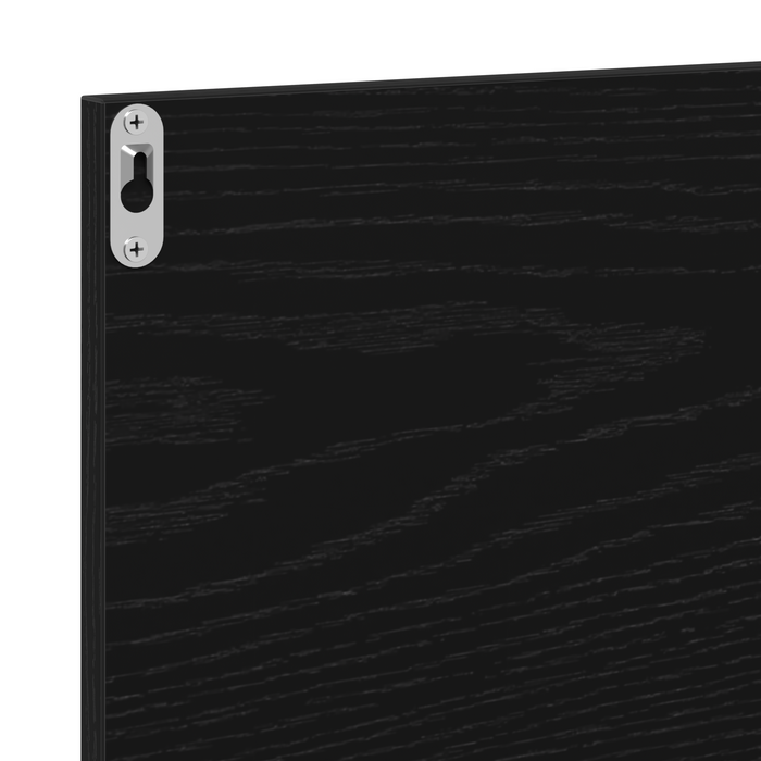 Specchio da bagno  nero rovere 90x10,5x37 cm in legno ingegnerizzato