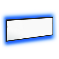 Specchio da bagno LED  Nero Rovere 100x8,5x37 cm in legno ingegnerizzato