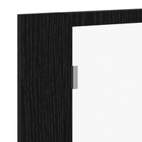 Armadio da bagno LED  Nero Rovere 60x12x45 cm in legno ingegnerizzato