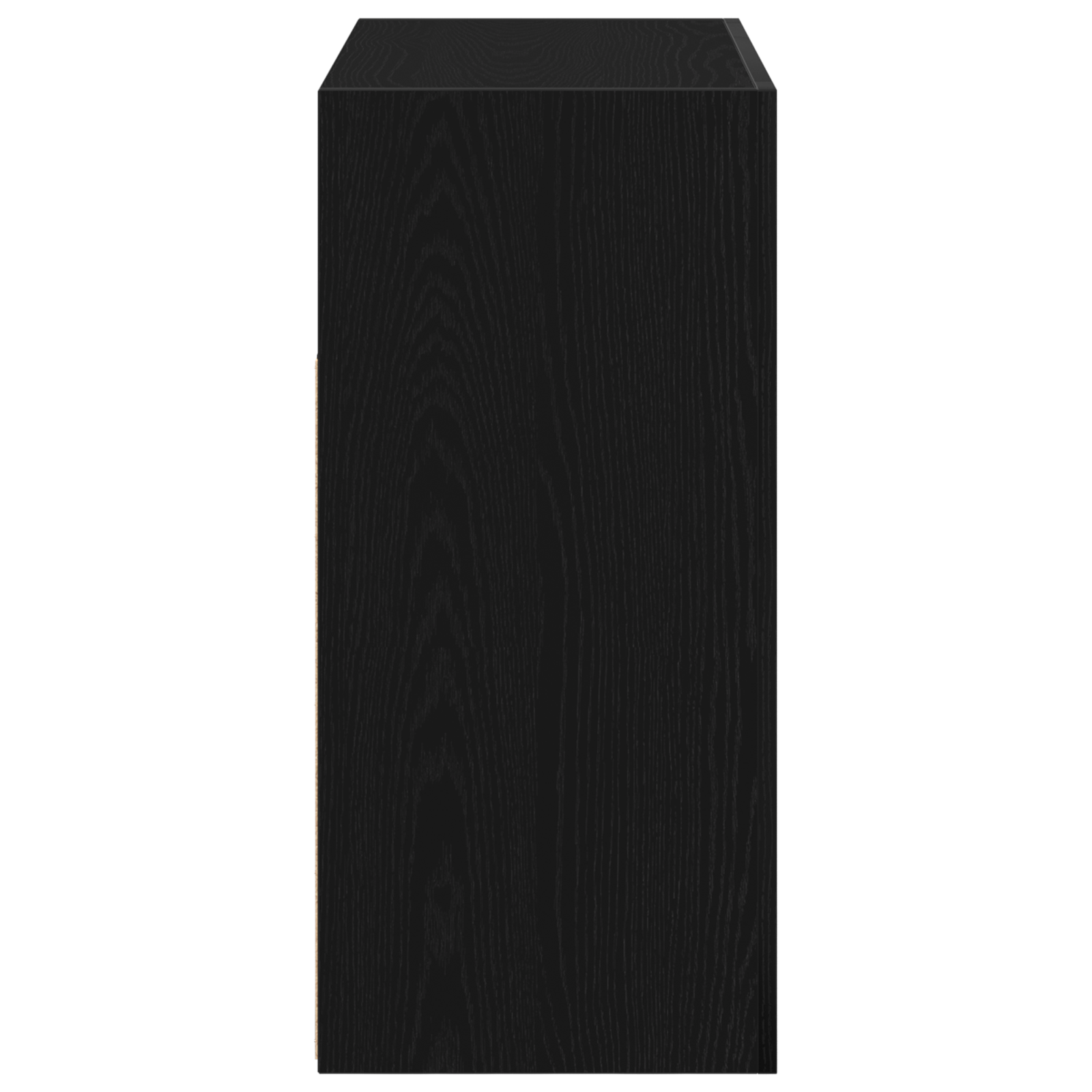 Mobile con luci LED Rovere Nero 80x35x75 cm in legno ingegnerizzato