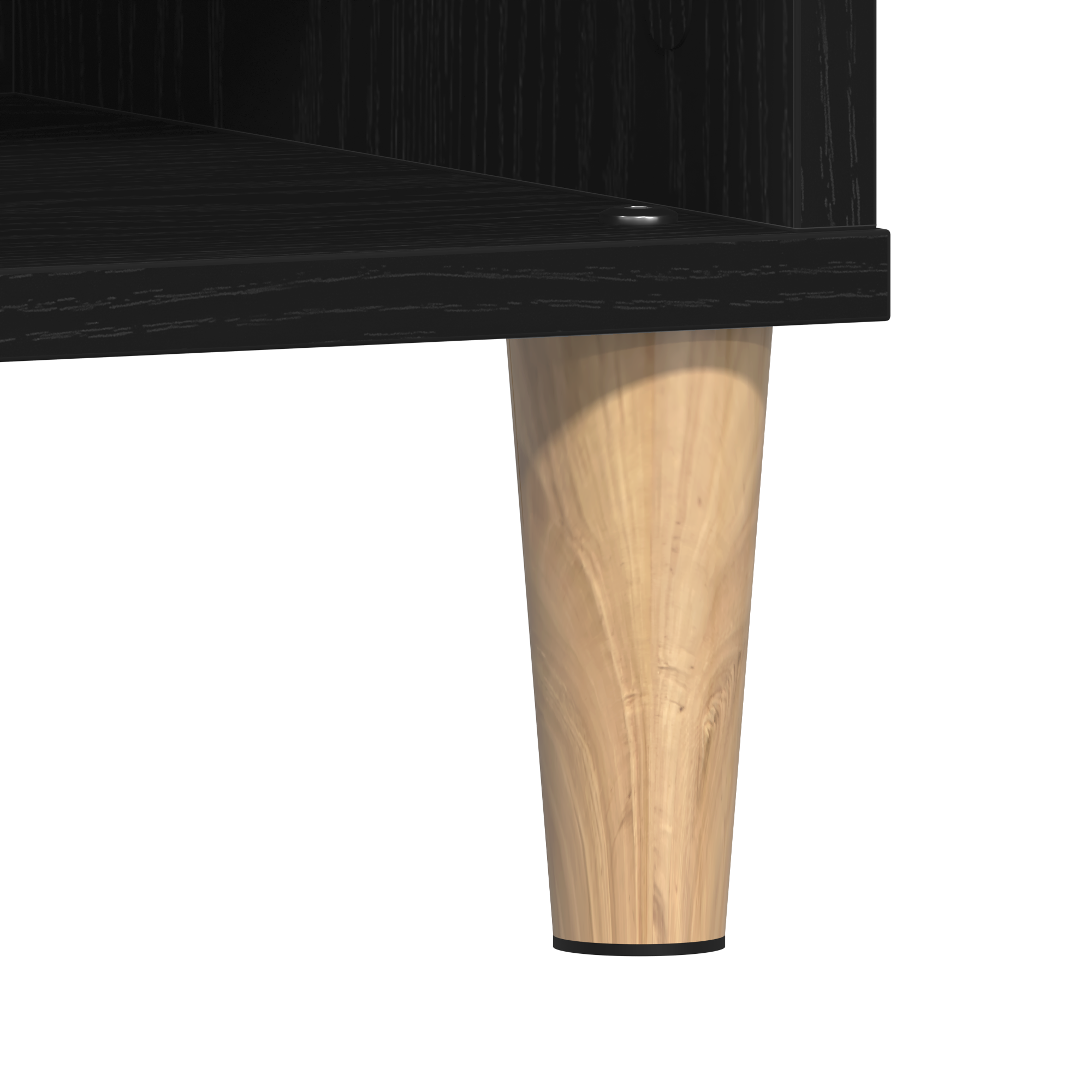 Tavolino da caffè nero in rovere 60x60x30 cm in legno composito