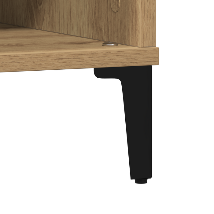 Tavolino da caffè  in rovere artigianale 60x60x30 cm in legno ingegnerizzato