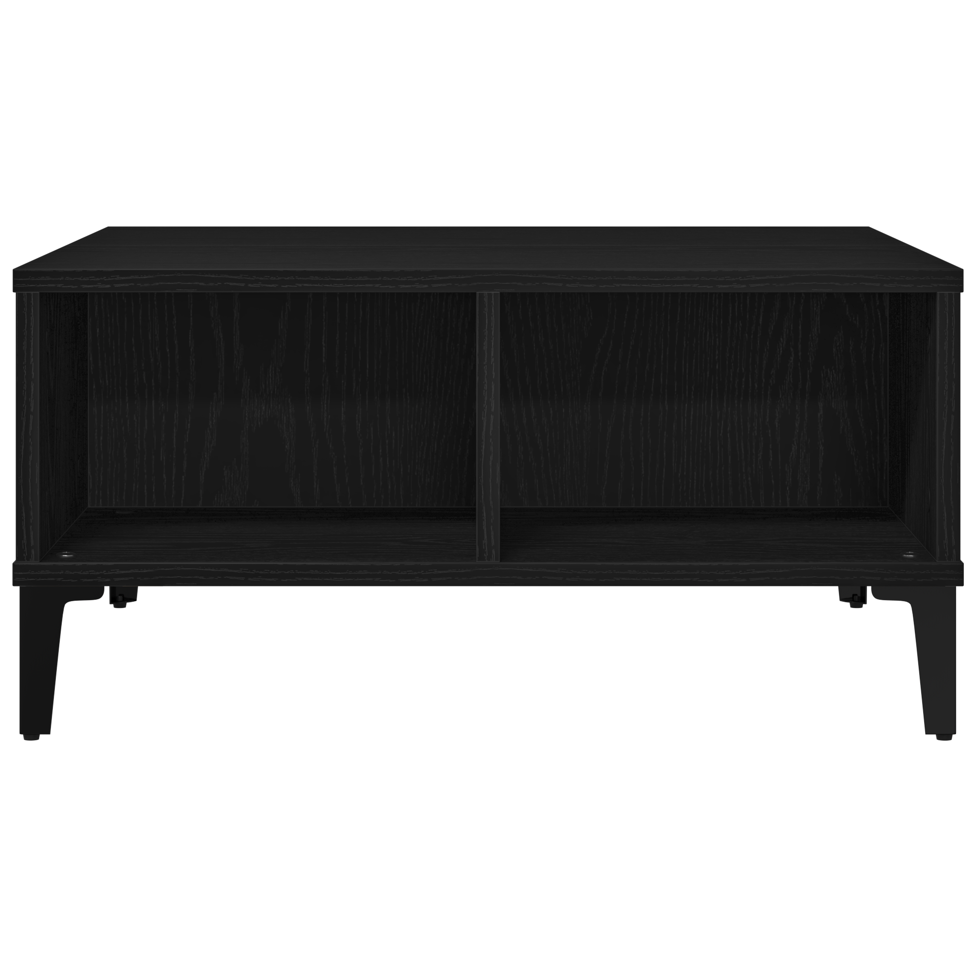 Tavolino da caffè Nero Rovere 60x60x30 cm Legno ingegnerizzato