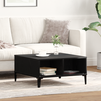 Tavolino da caffè Nero Rovere 60x60x30 cm Legno ingegnerizzato