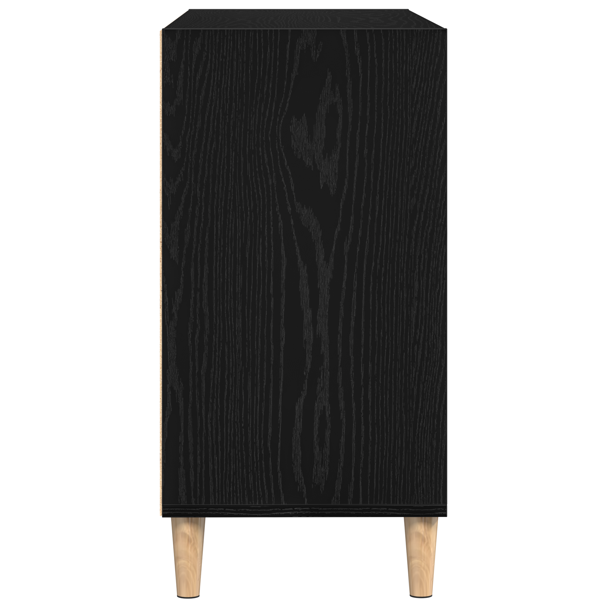 Credenza  Nero Rovere 103,5x35x70 cm in Legno ingegnerizzato
