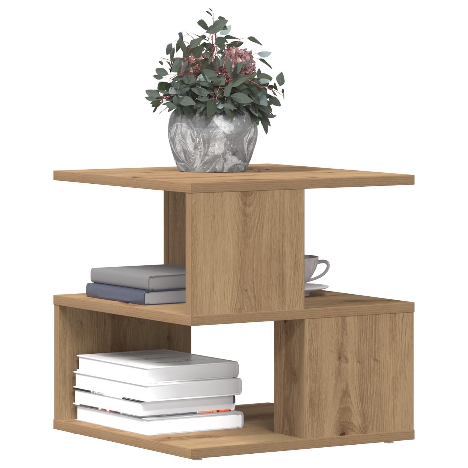 Tavolino  in rovere artigianale 40x40x40 cm in legno ingegnerizzato