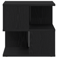 Tavolino  Nero Rovere 40x40x40 cm in Legno Ingegnerizzato