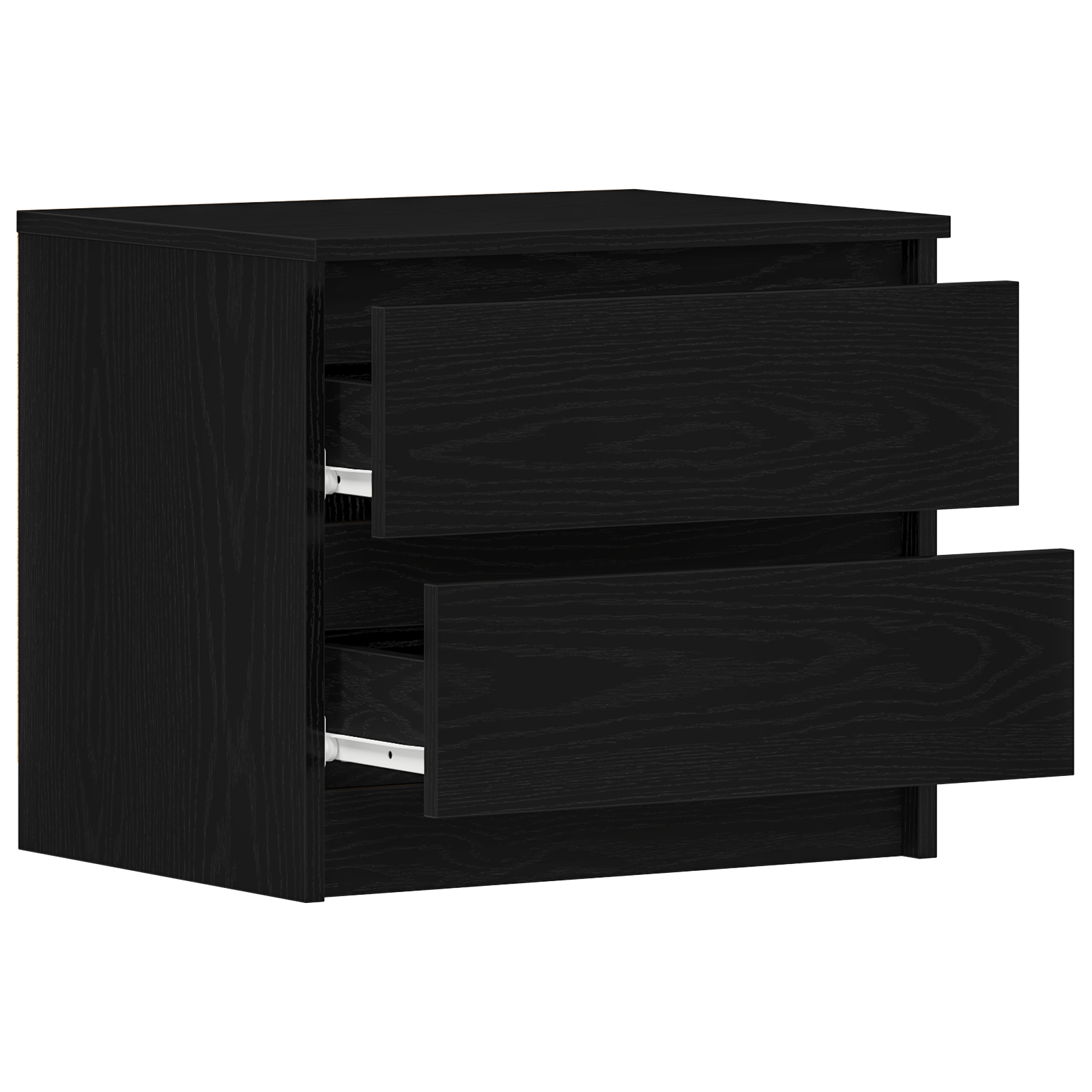 Comodino nero in legno ingegnerizzato vitaXL 50x40x43,5 cm