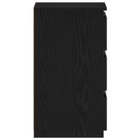 Comodino Nero Rovere  40x35x62,5 cm in Legno Ingegnerizzato