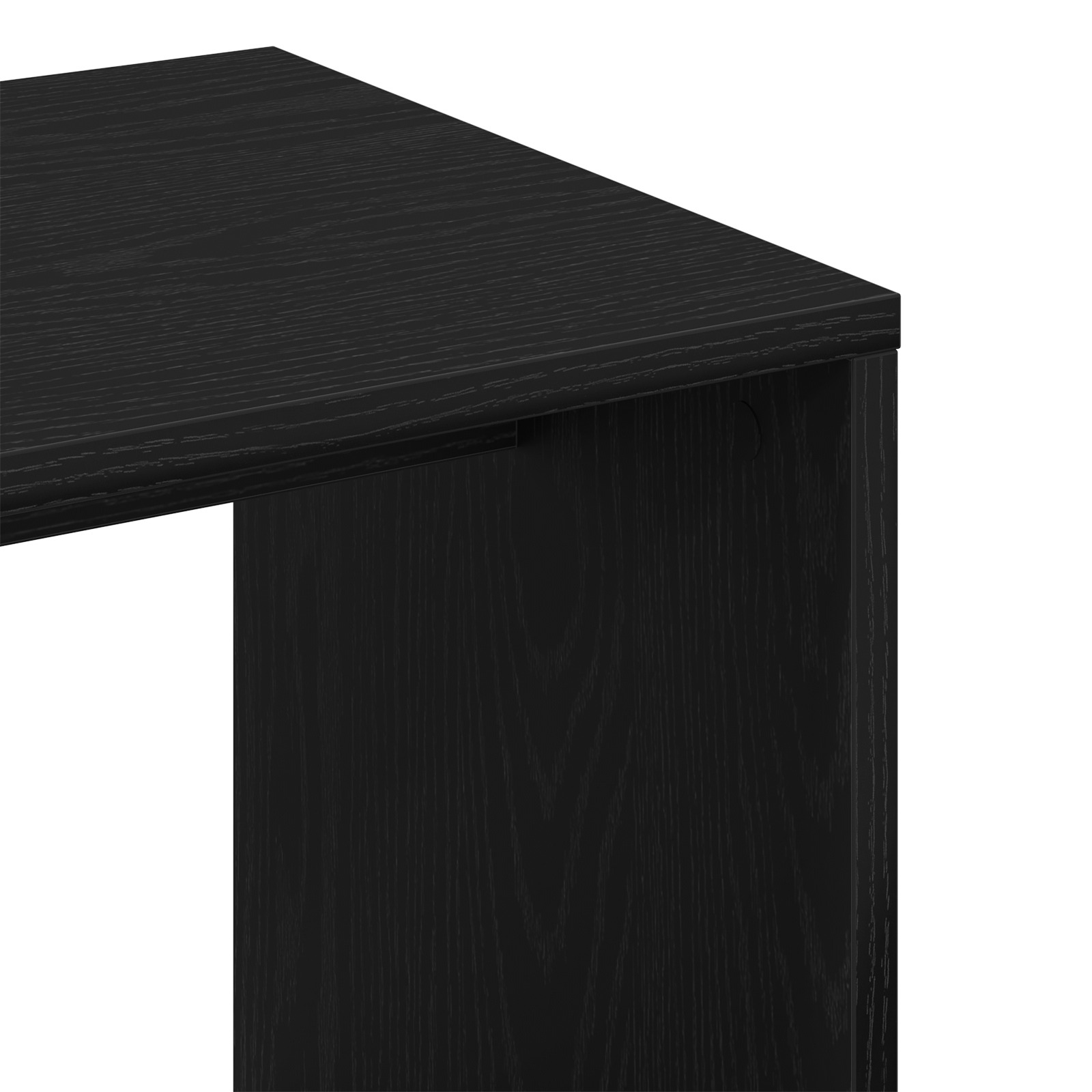 Tavolino  Nero Rovere 59x36x38 cm Legno ingegnerizzato