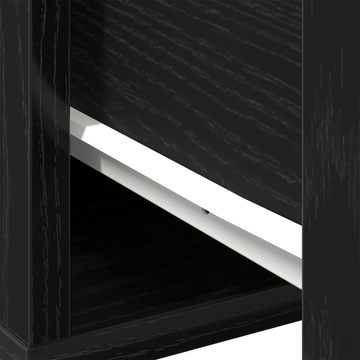Tavolino  Nero Rovere 60x60x38 cm in legno ingegnerizzato