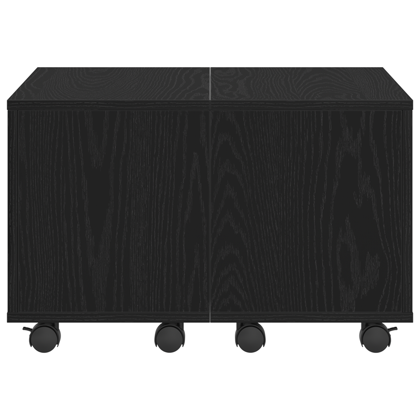 Tavolino  Nero Rovere 60x60x38 cm in legno ingegnerizzato