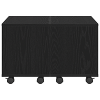 Tavolino  Nero Rovere 60x60x38 cm in legno ingegnerizzato