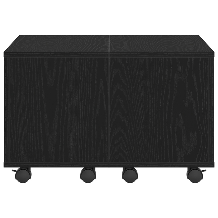 Tavolino  Nero Rovere 60x60x38 cm in legno ingegnerizzato