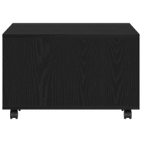 Tavolino  Nero Rovere 60x60x38 cm in legno ingegnerizzato