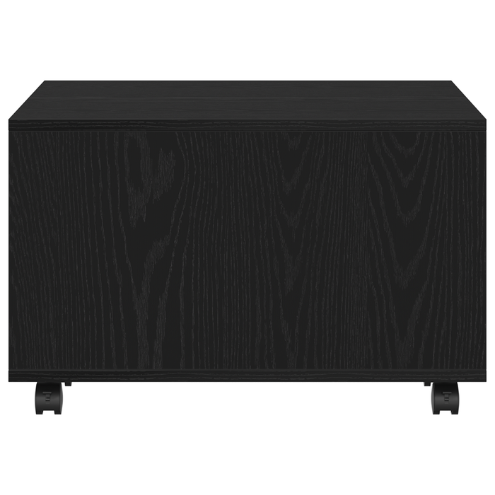 Tavolino  Nero Rovere 60x60x38 cm in legno ingegnerizzato