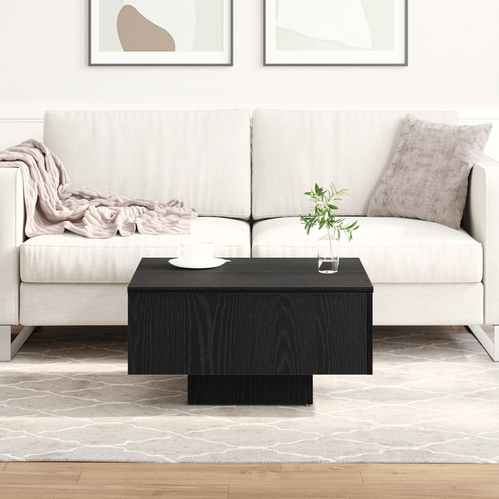 Tavolino da caffè  Nero Rovere 60x60x31,5 cm in legno ingegnerizzato