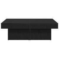 Tavolino da caffè  Nero Rovere 90x90x28 cm in legno ingegnerizzato