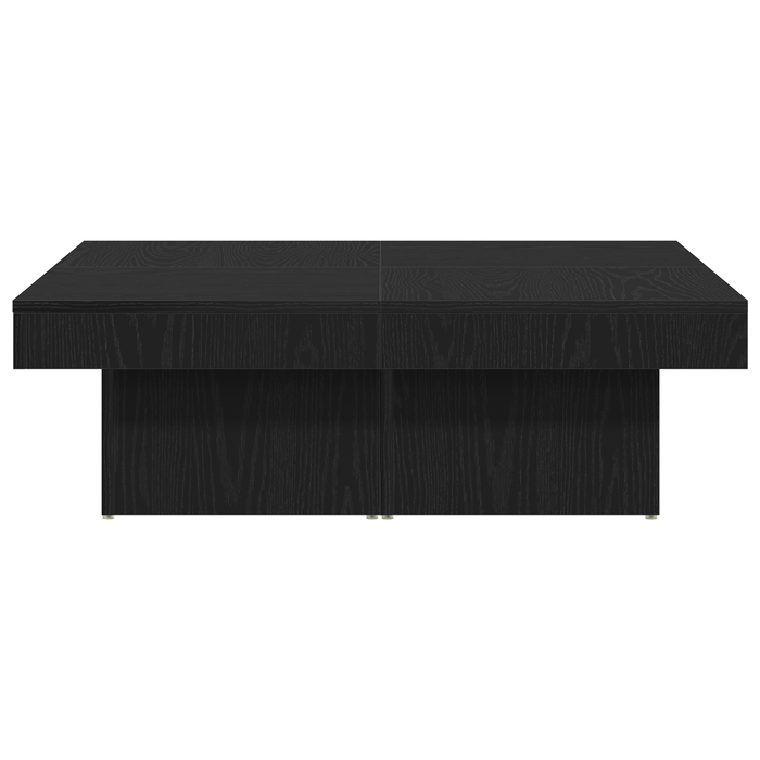 Tavolino da caffè  Nero Rovere 90x90x28 cm in legno ingegnerizzato